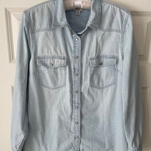 j Crew Denim Shirt, Size 12, 100% Cotton